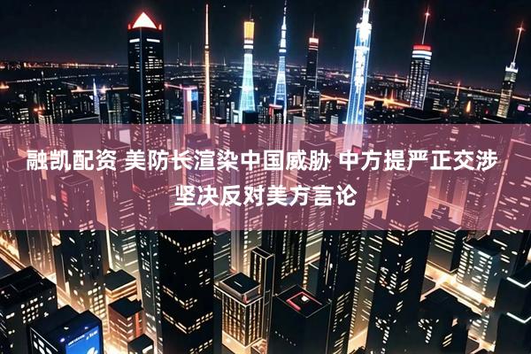 融凯配资 美防长渲染中国威胁 中方提严正交涉 坚决反对美方言论